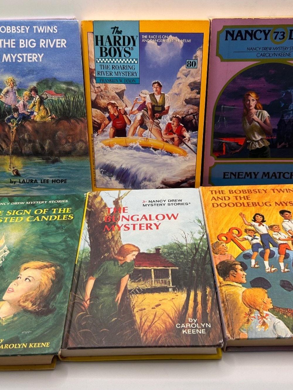 Vintage Children’s Mystery Book Lot of 6 Books Nancy Drew, Hardy Boys and More